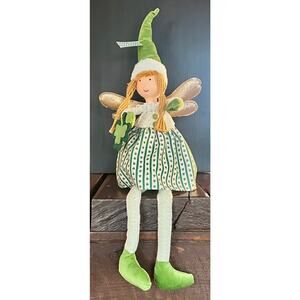 Saint Patrick’s Day Lucky Fairy Faerie Doll Plush Stuffie Shamrock Shelf Sitter